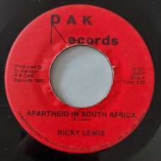 Ricky Lewis - Apartheid In South Africa (7", Single)