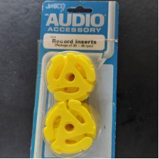 Spindle Adapter Center 45 RPM 7"  - Mr. Audio Accessory - Pack com 30 (Plástico / Amarelo)